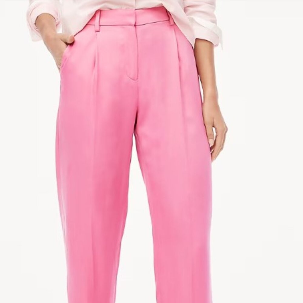 NWT J. Crew Wide-leg pleated twill trouser pants in Size 12